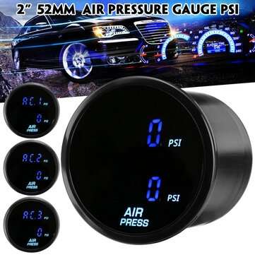 2`` 52mm LED Dual Digital Air Pressure Gauge PSI Air Suspension Meter with Sensors