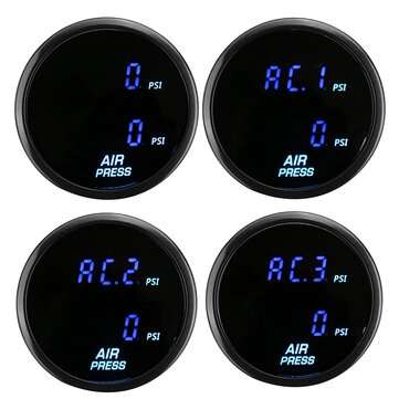 2`` 52mm LED Dual Digital Air Pressure Gauge PSI Air Suspension Meter with Sensors