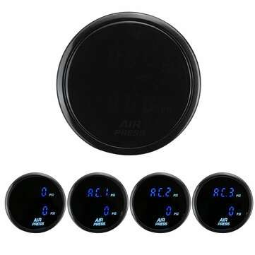 2`` 52mm LED Dual Digital Air Pressure Gauge PSI Air Suspension Meter with Sensors