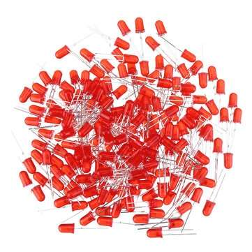 200pcs 5MM Red LED Diode Round Diffused Red Color Light Lamp F5 DIP Highlight