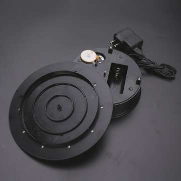 220V 20CM Black Velvet Top Rotary Display Stand Electric Rotating Display Turntable With Adapter