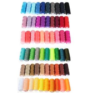 250 Yard Spools 60 Colors Polyester Sewing Thread Reel Machine Hand Cord Tools Set
