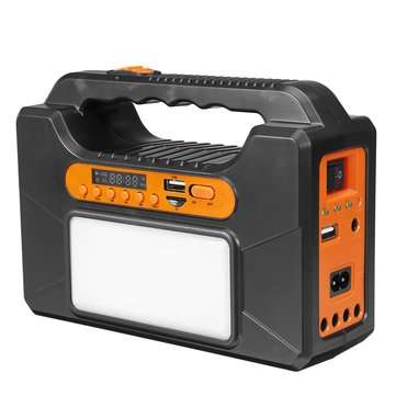25w Emergency Portable Solar Panel Power Generator 3 Lamp Lighting System USB Card Radio Audio Solar
