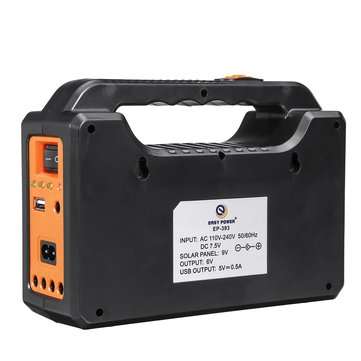 25w Emergency Portable Solar Panel Power Generator 3 Lamp Lighting System USB Card Radio Audio Solar