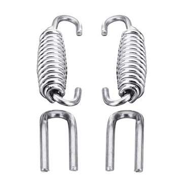 2pcs 50mm Stainless Steel Exhaust Muffler Springs Expansion Chambers Manifold Link Pipe
