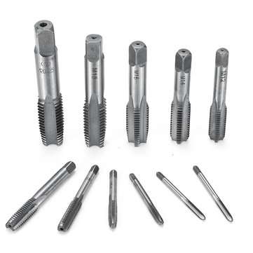 2pcs M3-M20 High Speed HSS Straight Thread Tap Screw Tap Metric Hand Tap (SIZE: M5)