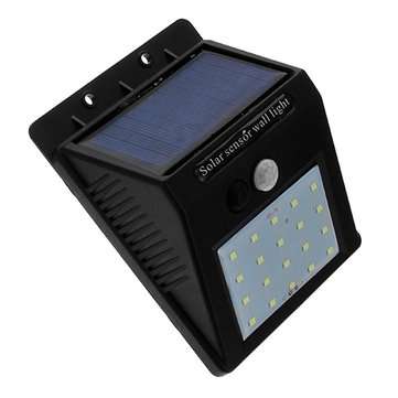 2pcs Solar Power 20 LED PIR Motion Sensor Wall Light Waterproof  Outdoor Path Yard Garden Security L