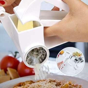 3 In 1 Manual Cheese Grater Rotary Grater Butter Vegetable Fruit Slicer Cutter Kitchen