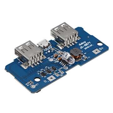 3.7V To 5V 1A 2A Boost Module DIY Power Bank Mainboard Circuit Board Built In 18650 Lithium Battery