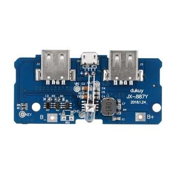 3.7V To 5V 1A 2A Boost Module DIY Power Bank Mainboard Circuit Board Built In 18650 Lithium Battery