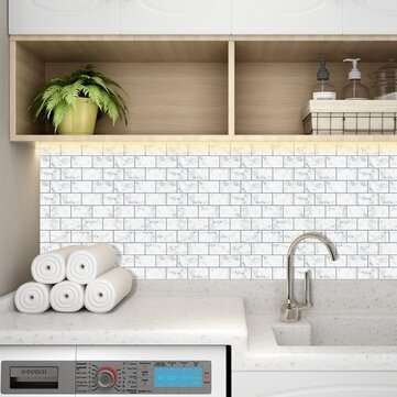 30.5x30.5cm Sticker Kitchen Wall Decal Removable PU Epoxy Faux Brick Waterproof Wall Sticker for Hom