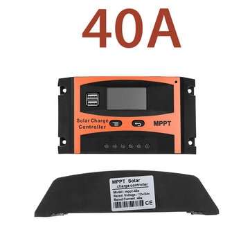 30A/40A/50A/60A MPPT Solar Charge Controller 12V/24V LCD Accuracy Dual USB Solar P... (CURRENT: 40A)