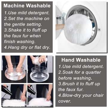 30cm Plain Fluffy Area Rugs Round Pad Carpet Hairy Fur Bedroom Carpet Mat New