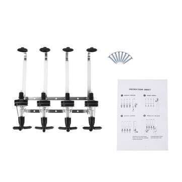 30ml Capacity Wall Mounted Stand 4 Bottle Alcoholic Drink Dispenser for Home Bar Drink Dispenser Pou