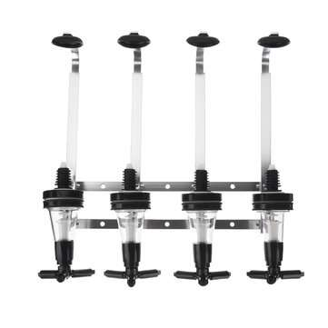 30ml Capacity Wall Mounted Stand 4 Bottle Alcoholic Drink Dispenser for Home Bar Drink Dispenser Pou