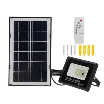 30W 27LED Solar Powered Flood Light Outdoor Garden Wall Lamp Waterproof + Remote