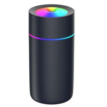 320ml Humidifier USB Ultrasonic Aroma Diffuser Mist Maker Fogger with Colorful Lig... (COLOR: BLACK)