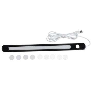 34cm DC5V 6W USB 24LED Rigid Strip Bar Light Magnet Stick-on Desk Table Reading Cabinet Lamp