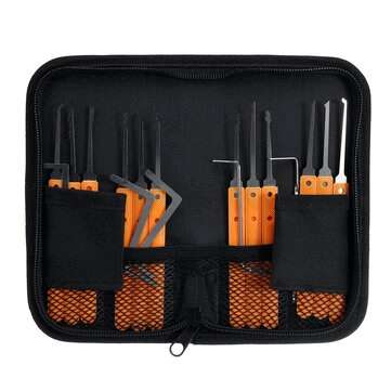 36Pcs Transparent Lock Pick Leather Bag Lock Repair Lock Tool Gasket Set