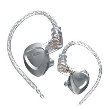 CCA CKX 6BA + 1DD Metal Earphones HIFI In Ear Monitor Bass Head... (COLOR.: SILVER | TYPE: STANDARD)