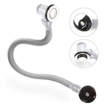 Chrome Easy Clean Bath Waste Round Pop Up Sprung Bath Plug for Bathroom Bath Accessories Sets