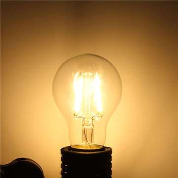 E27 A60 4W Warm White/ White Edison Filament LED COB Dimmable... (VOLTAGE: 110V | COLOR.: PUREWHITE)