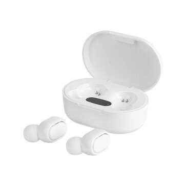 E7S Mini Digital Display Earphone Wireless bluetooth 5.0 In-ear Headphone Waterpro... (COLOR: WHITE)