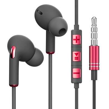 EARDECO Skin-friendly Wired Headphones In-Ear 3.5mm Mobile Headpho... (TYPE: CLASSICAL | COLOR: RED)