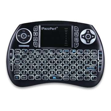 IPazzPort KP-810-21S 2.4GHz 3-Color Backlight Wireless Mini Keyboard Air Mouse... (MODEL: BACKLIGHT)