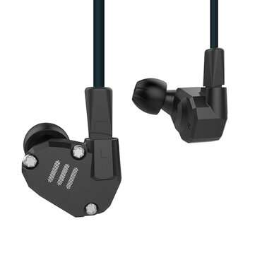 KZ ZS6 HiFi 8 Driver Earphone Dual Balanced Armature D... (TYPE: WITHOUT-MICROPHONE | COLOR.: BLACK)