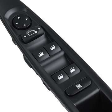 Left Side Power Electric Window Control Switch with Manual Rearview Mirror Button for Citroen C4