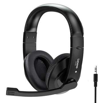 Lenovo P775+ 3.5mm Wired Gaming Headphones 40mm Dynamic HIFI Noise Reduction Over ... (COLOR: BLACK)