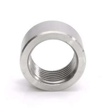 M18x1.5 Round Sensor Nut Thread Stainless Steel Exhaust Pipe Base O2 Oxygen Sensor Nut