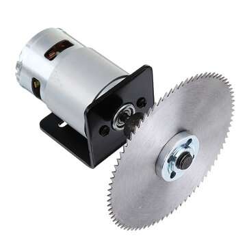 Machifit 775 Motor Table Saw Kit DC 12V Gear Motor with Mounting Bracket and Saw Blad... (SIZE: 100)