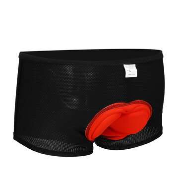 Men 3D Sponge Padded Cycling Bicycle Underwear Soft Breathable Sport... (COLOR.: ORANGE | SIZE: 3XL)