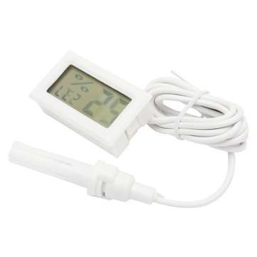 Mini Digital Thermometer Hygrometer Humidity LCD Monitor Probe for Egg Incubator (COLOR.: WHITE)