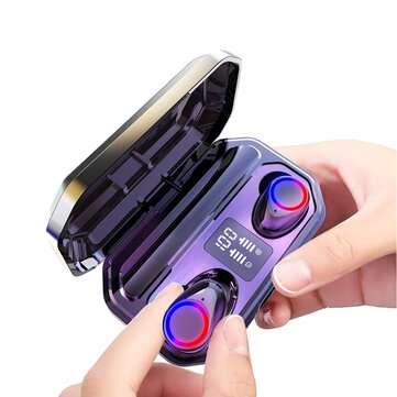 Mini Dual bluetooth LED Power Display HiFi TWS In-ear Earphone Wireless Stereo Sport Waterproof Head