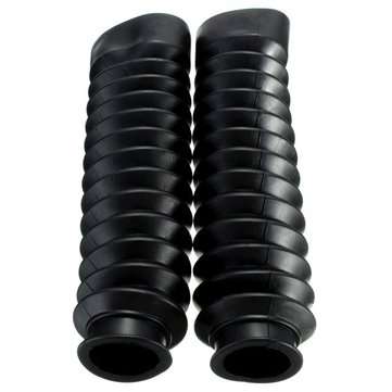 Motorcycle Front Fork Black Rubber Boots Dust Jacket Cover 200x50x38mm