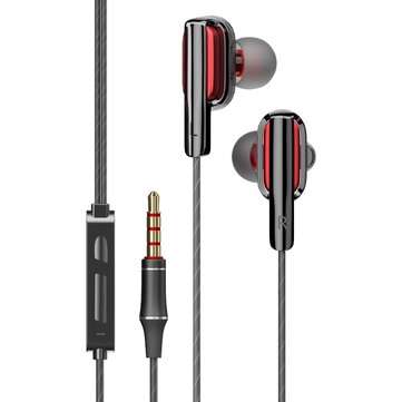 Original Lenovo TW21 3.5mm In-Ear Wired Earphone Sound Heavy Subwoofer Driver Ster... (COLOR: BLACK)