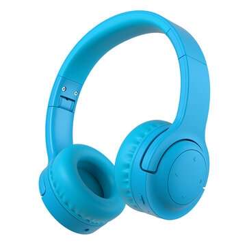 Picun E3 Portable Foldable Kids Headphone bluetooth Wireless Headset Built-in Mic ... (COLOR.: BLUE)