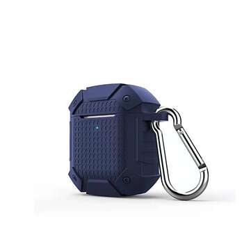 Portable Headphones Cover Anti-fall For Apple AirPods 1/2 Proof Silicon Case Water... (COLOR.: NAVY)