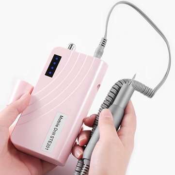 Portable Rechargeable Nail Drill Machine 24W 30000RPM Electric Nail File Nail Art T... (COLOR: PINK)