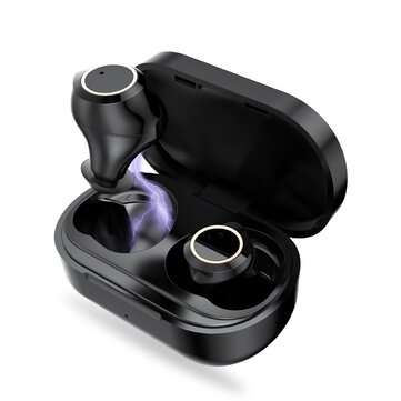 PTM W6 TWS bluetooth 5.0 Earphone Wireless Earbuds Smart Touch HD Call HiFi Stereo... (COLOR: BLACK)