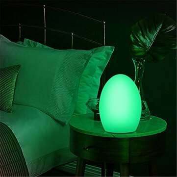Rechargeable Colorful LED WiFi APP Control Night Light Smart Egg Shape Table Lamp Compatible with Al