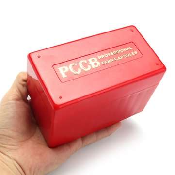 Red Coin Storage Case Box Organizer for 10 Certified Graded PCGS NGC Slab Coin Holder