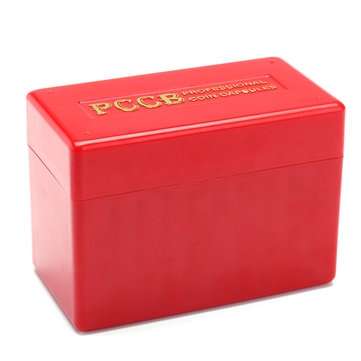 Red Coin Storage Case Box Organizer for 10 Certified Graded PCGS NGC Slab Coin Holder