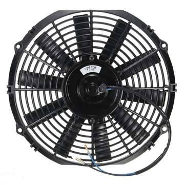 Universal 12V 80W Electric Cooling Radiator Fan Pull Push Straight Black Blade (NO.: 14)