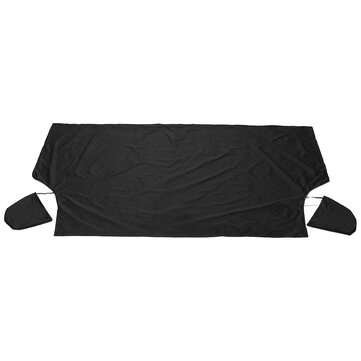 Universal Car Magnetic Half Windscreen Windshield Cover Sun Snow Ice Frost Wind W... (COLOR.: BLACK)