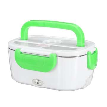 US Plug Stainless Steel 40W Electric Heated Lunch Box Heating Bent... (PLUG: USPLUG | COLOR.: GREEN)