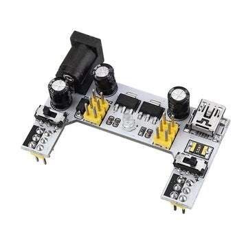 5Pcs MB102 2 Channel 3.3V 5V Breadboard Power Supply Module White Breadboard Dedicated Power Module